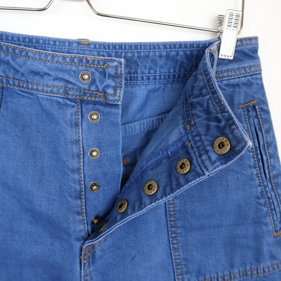 Free People Wildfire Button A Line Mini Skirt M 28 - Picture 6 of 8